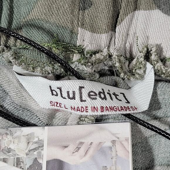 Blu[edit] Camo‎ Fatigue Paperbag Shorts L NWT - Picture 7 of 11